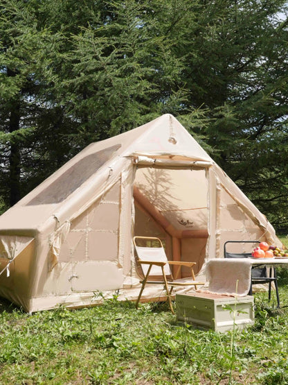 PAKICETUS Inflatable Tent With Skylight, Quick Setup Blow Up Tents With Pump, 4-6 PersonOutdoor Family Luxury Tent