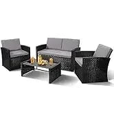 QAZ8-Q8 pieces outdoor Wicker rattan patio sectional furniture set.glass top table with hidden storage.7 sofa sections.oversized