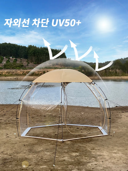 4-6 Person Transparent Tent with Breathable Top Cover Winter Outdoor Camping Windproof Gazebo Large PVC Bubble Tent Family Party