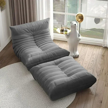 Single Seat Foam Armless Couch Chair Lazy Floor Sofa Fireside Bean Bag Chair Sofa Lounger for Living Room Bedroom Fireside Chair