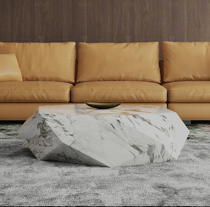 Living room creative water chestnut rock slab coffee table luxury tea table Nordic modern simple diamond rock slab coffee table