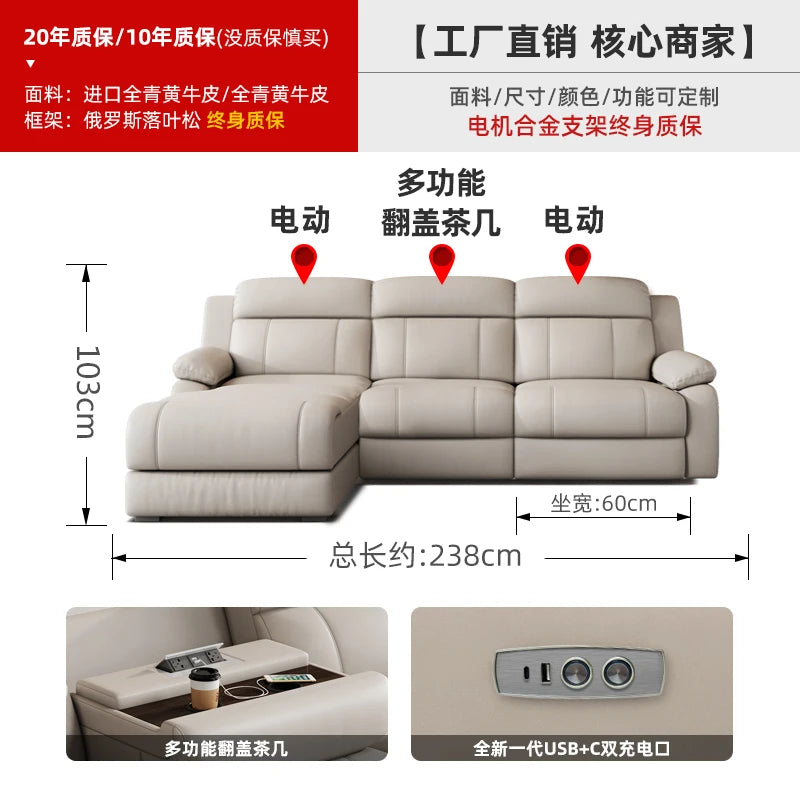Aesthetic White Living Room Sofas Sleeping Real Leather Lazy Lounge Sofa Luxury Modern Soft Couch Wohnzimmer Furniture For Home