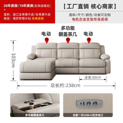 Aesthetic White Living Room Sofas Sleeping Real Leather Lazy Lounge Sofa Luxury Modern Soft Couch Wohnzimmer Furniture For Home