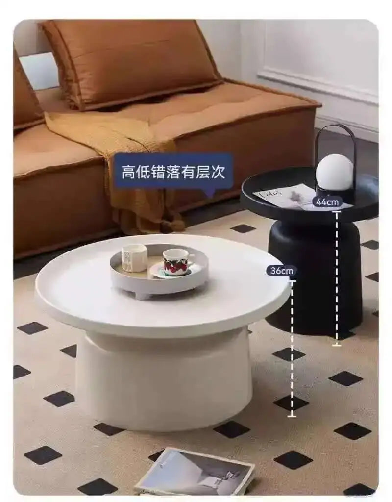 Metal Black Coffee Table Living Room Light Luxury Modern Round Coffee Tables Minimalist Nordic Kaffee Tische Home Furniture