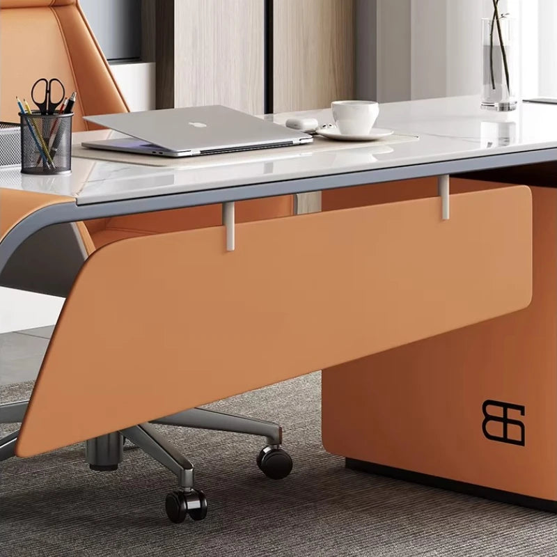 Italian minimalist rock slab office table study table Computer desk Room desks office desks and workstations studio desk