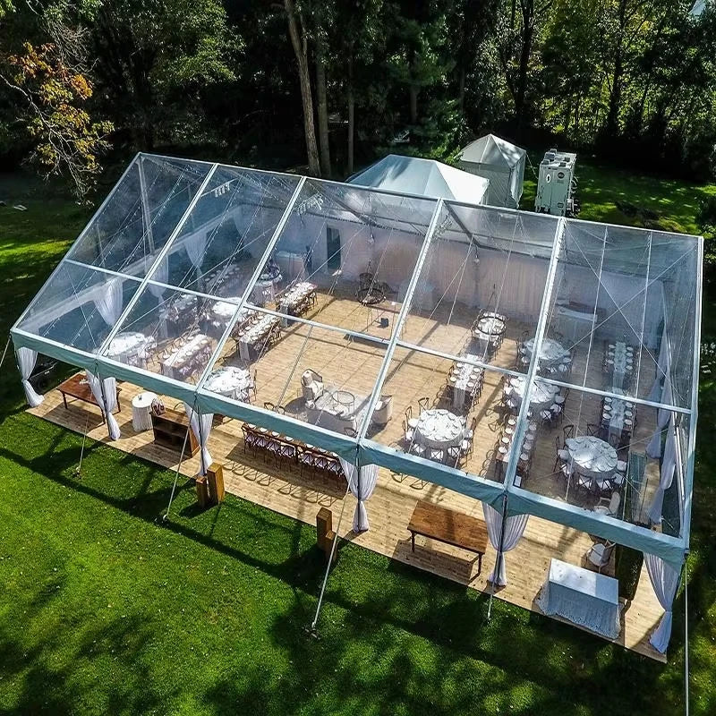 Luxury Aluminum Frame Event Tent Clear Roof Outdoor Wedding Party Marquee Tent For Garden Banquet Restaurant Hotel Resort