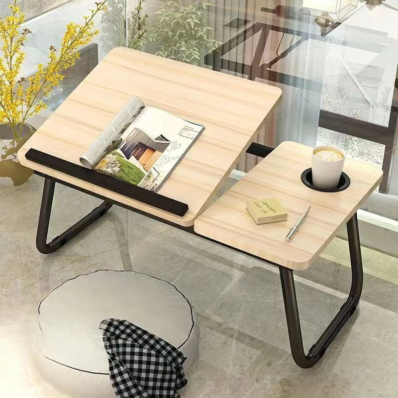 Integrated Foldable Table with Adjustable Height, Compact and Practical Computer Lazy Desk with Ergonomic Design Gaming Desk