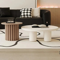 Table d'appoint minimaliste esthétique en bois blanc, ronde, petite Table basse Simple, Design moderne, meubles auxiliaires pour la maison