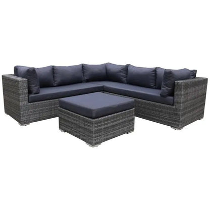 Weather-Resistant Outdoor Aluminum Wood Sofa Set Rattan Furniture for Farmhouse Courtyard Living Room Hotel Outdoor Conversation
