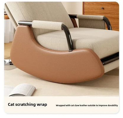 Reclining Lunch Break Folding Lazy Sofa Chair Adults Can Sit Reclining Office Nap Chair Balcony Household Rocking Chair
