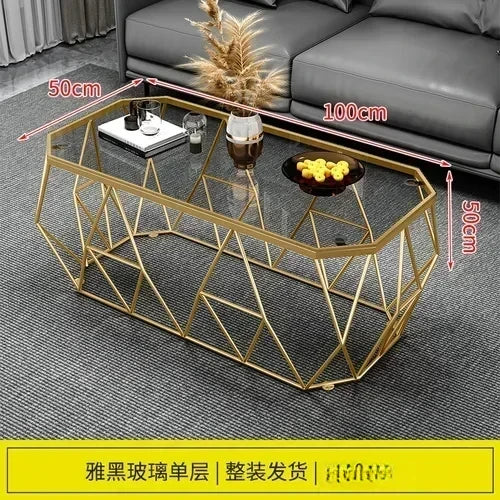 Postmodern Luxury Glass Coffee Tables Nordic Patio Center Entrance Floor Coffee Tables Smart Elegant Home Furniture