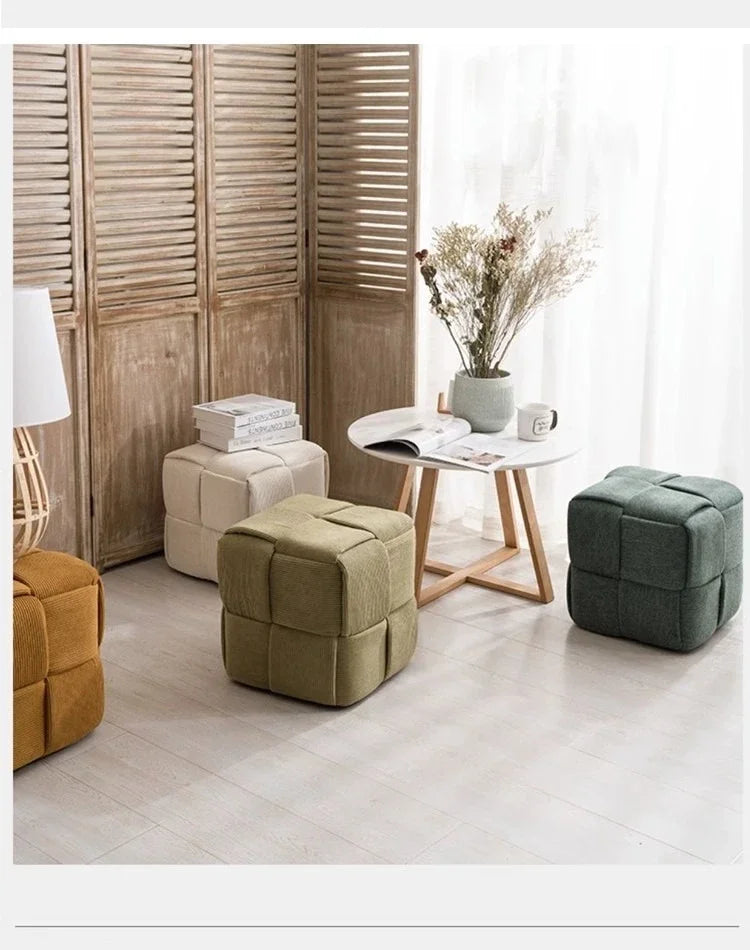 Household door shoes stool fashion small stool simple creative dice stool living room sofa stool pedal stool.