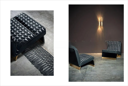 Sofa Chair Simple Modern Soft Bag Office Reception Room Living Room Sofa Chair Metal Foot Combination Set