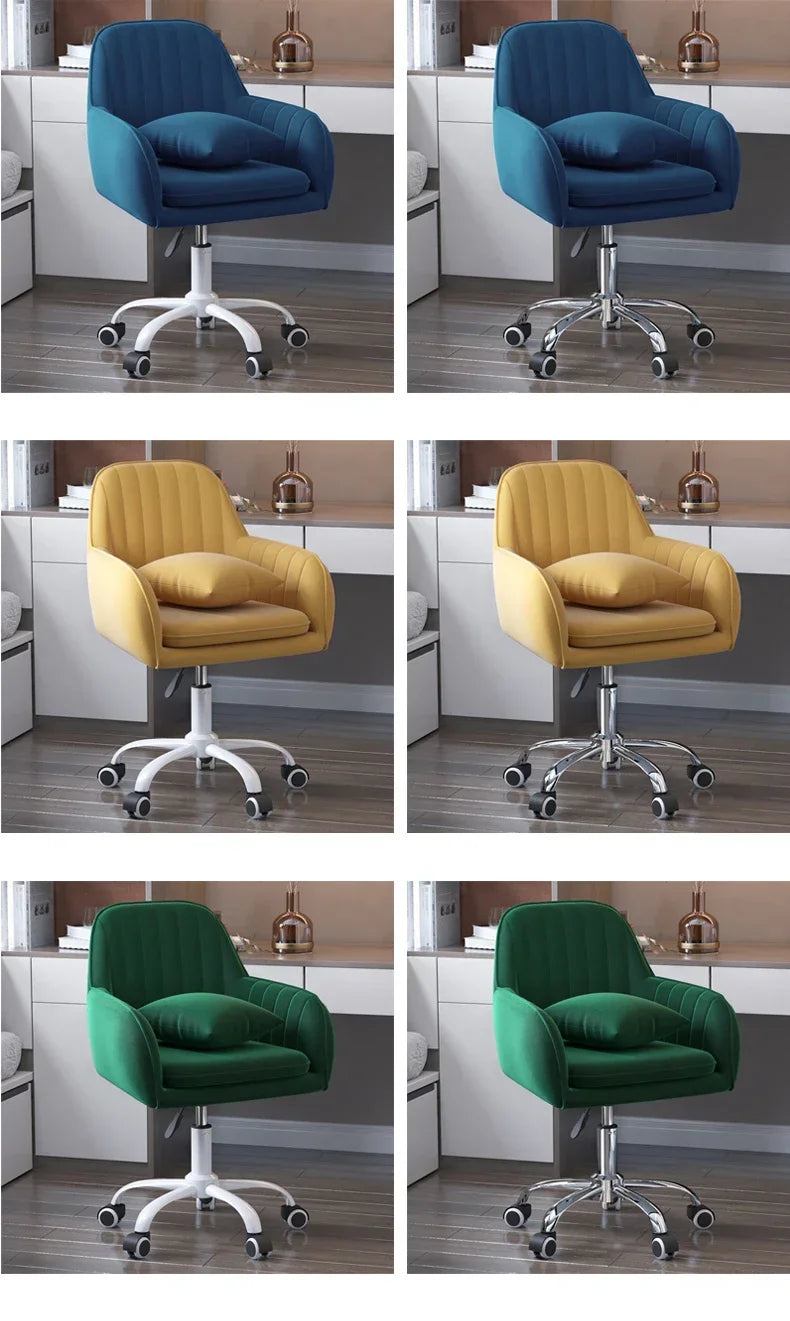 Modern Lift Swivel Office Chairs Study Room Chair Home Backrest Leisure Makeup Chair Bedroom Comfortable Computer Gaming Chair