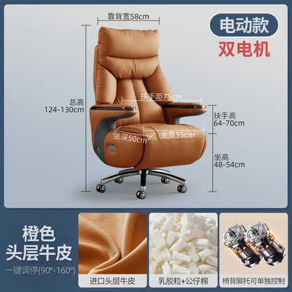 Heating Massage Office Chairs Ventilation Leather Relaxing Portable Desk Chair Recliner Nordic Comfy Silla Home Office