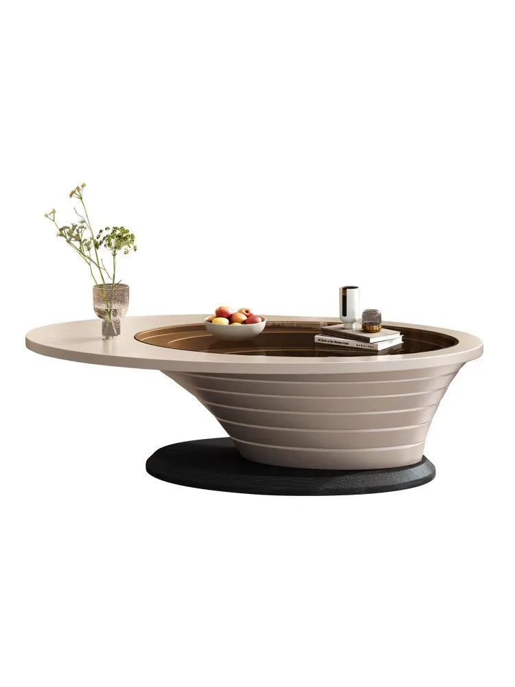 Petite et simple taille d'appartement, table à thé moderne de luxe légère 2025, haut de gamme, livraison une pièce