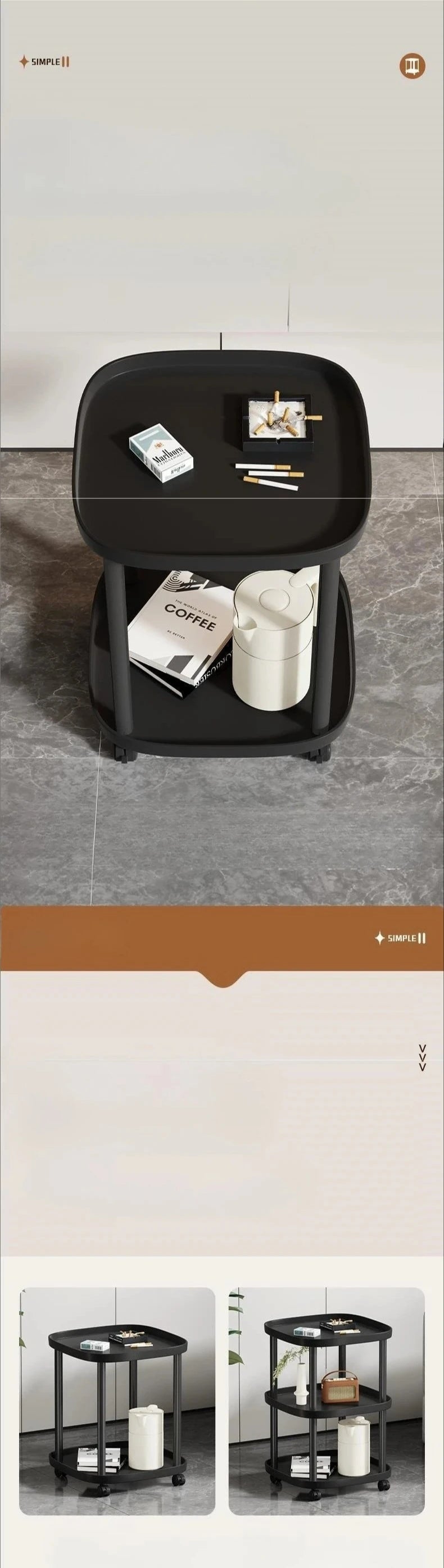 Mahjong Coffee Table, Tea Stand, Mahjong Table, Shelf, Small Side, Chess and Card Room, Playing Cards, Movable Tea Table