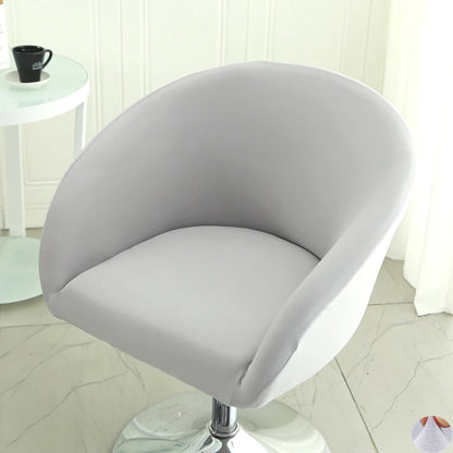 Universal Curved Chair Cover Short Back Printed Arc Armchair Covers Dining Chair Covers Home Spandex Elastic Dustproof Cover