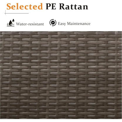 7 Piece Patio Furniture Sets,All Weather Outdoor Sectional Patio Sofa Manual Weaving Wicker Patio Seating Rattan Sofas with Gla