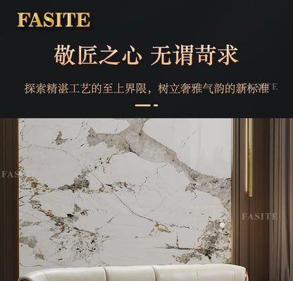 Modern ebony leather sofa first layer cowhide home simple new Chinese living room solid wood