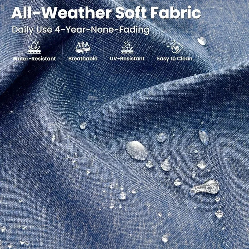 5 Pieces Outdoor Sectional Sofa Couch with Comfy Cushions Deep Seat, Modern Modular Wicker Rattan Conversation Set