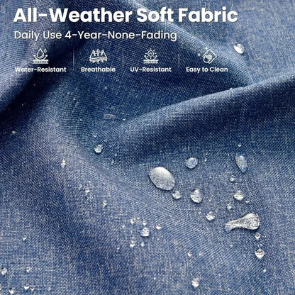 5 Pieces Outdoor Sectional Sofa Couch with Comfy Cushions Deep Seat, Modern Modular Wicker Rattan Conversation Set