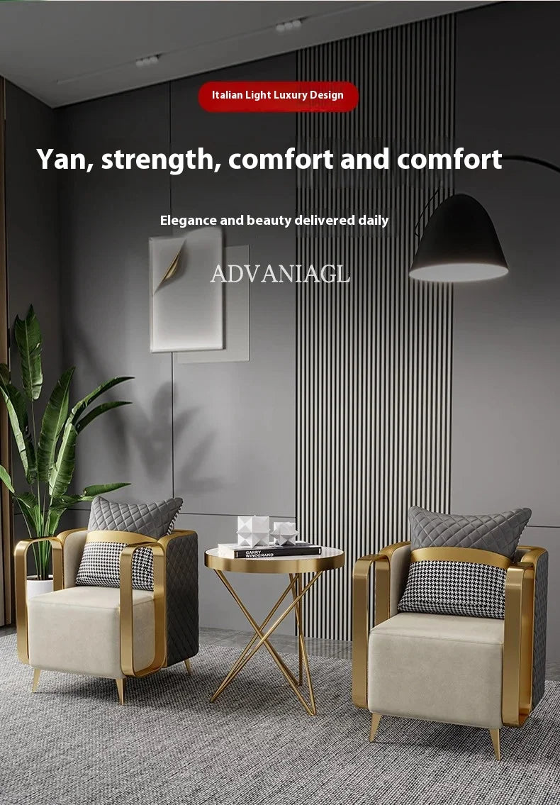 Living Room Single Sofa Dining Chair Victoria Relax Armchair Voven Upholstered Replacement Chairs Booster Nordic Floor Furniture