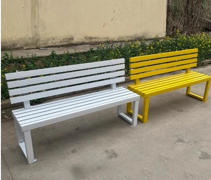 Banc en acier inoxydable au Design moderne, pour parcs de jardin de luxe en plein air et patios d'hôtel, sièges métalliques résistants au soleil et imperméables