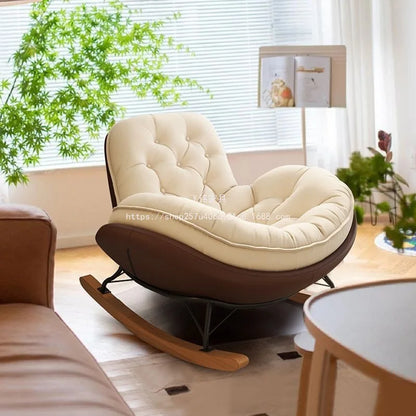 Lazy Sofa Rocking Chair Bedroom Lounge Chair Carefree Adult Living Room Single Balcony Leisure Rocking Chair Recliner Chairs