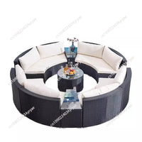 Customizable outdoor garden sofa swimming pool rattan coffee table multi-person combination