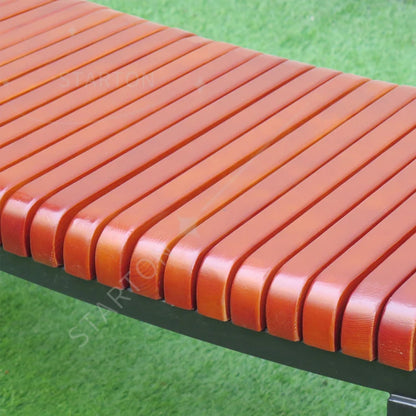 Mode belle chaise longue banc de parc public centre commercial banc en bois
