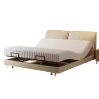 Smart bed, multi-functional modern bedroom double lift no headboard, zero pressure cotton mattress remote control electric bed