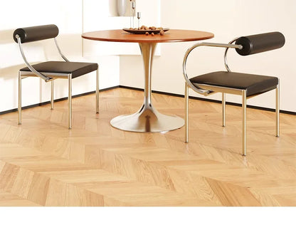 Art Design Simple Dining Chair, Retro Style, Stainless Steel Internet Celebrity Makeup Chair, Living Room Shop Decoration Chair