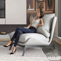 Comfortable Single Sofa Chair for Balcony or Living Room Lazy Sofa Lounge Chair for Bedroom or Reading Upholstered Accent Chair