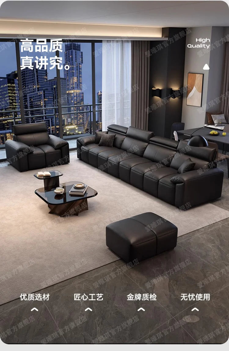 custom. [9633 People Favorited] Aiweiqi Simple Modern Genuine Leather Sofa Living Room, Suitable Large and Small Spaces,