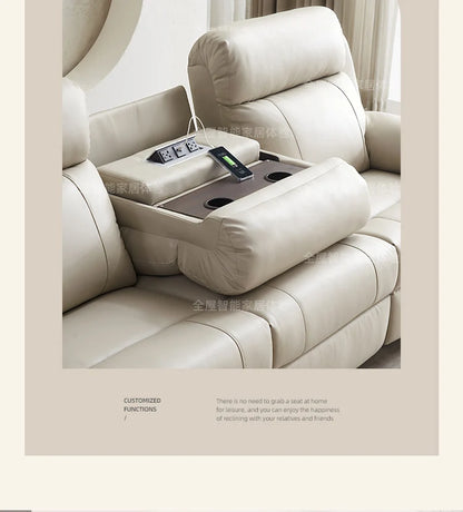 Aesthetic White Living Room Sofas Sleeping Real Leather Lazy Lounge Sofa Luxury Modern Soft Couch Wohnzimmer Furniture For Home