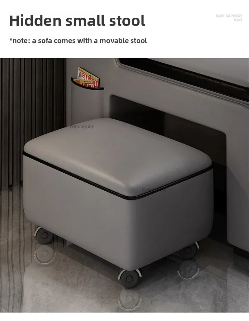 Luxury Leather Living Room Sofas Italian Home Sofa Bed Recliner Modern Designer Ergonomic Back Sofa Living Room Furniture