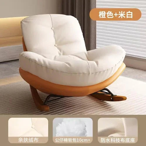Thickened Penguin Rocking Chair Balcony Sofa Home Bedroom Leisure Chair Wide