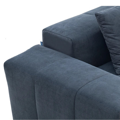 Full Sponge Compressed Fabric Sofa Modern Simple Living Room Couch Tofu Block Sofa Small Apartment Straight Row Combination Sofa
