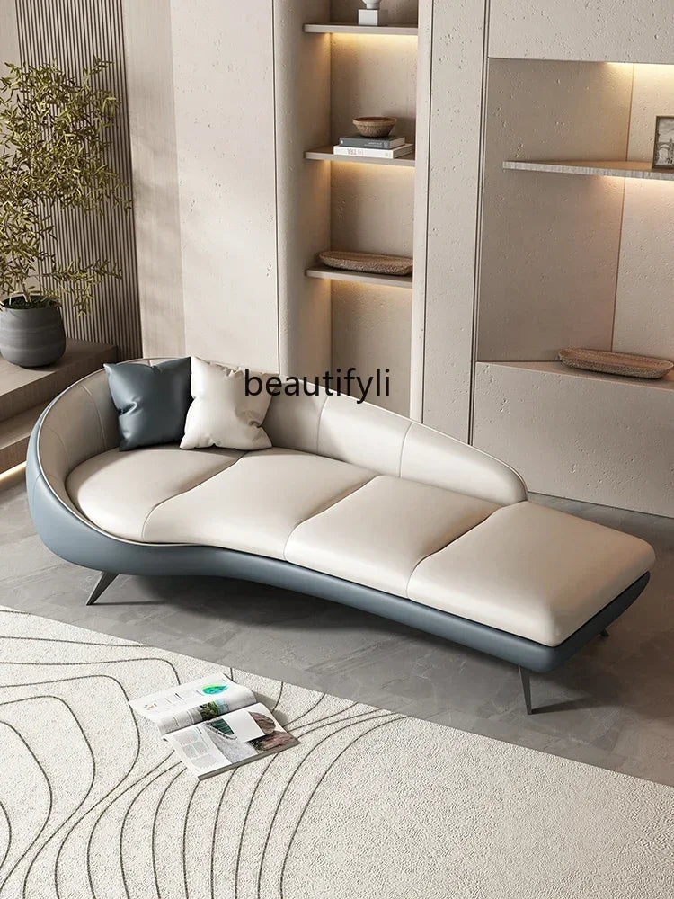 xxzModern curved sofa living room deck chair hotel homestay leisure beauty couch