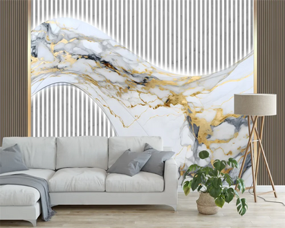 beibehang papel de parede Customized Nordic retro plant leaves, modern minimalist geometry, TV background wallpaper