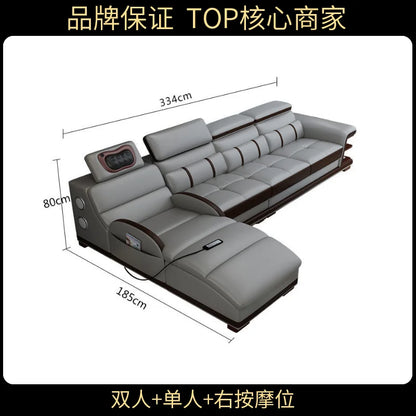 Multifunction Apartment Sofas Recliner Luxury Massage Comfortable Sofas Leather Electric Canape Salon De Luxe Home Furniture