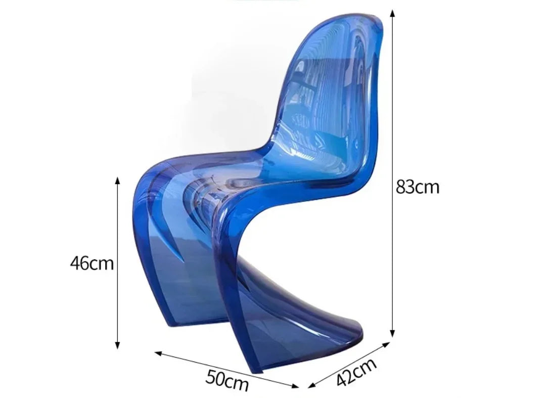 Sleek Ghost Chair with Clear Acrylic Backrest for Modern Living Room Decor Contemporary Living Room Relaxing Dining Chair