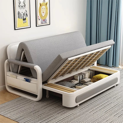 Technology cloth sofa bed dual purpose, multi functional foldable, small apartment in the living room, double fabric art