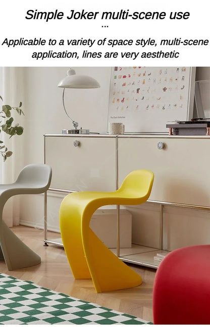 Portable Dining Chairs Lightweight Makeup Chair Modern Design Living Room Single Chair Multifunction Stackable Household Chairs