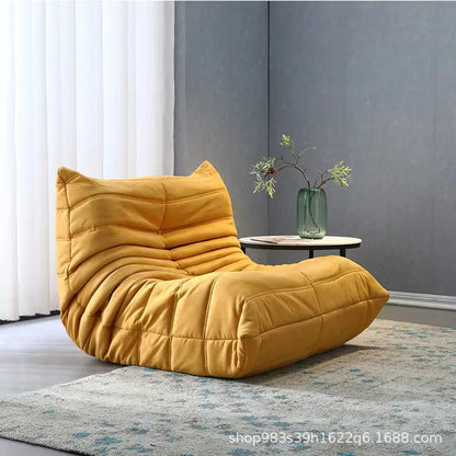 Lazy sofa, togo caterpillar sofa, light luxury, simple Internet celebrity creative chair, suede freehand space recliner