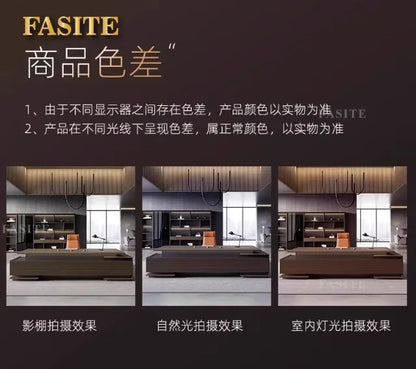 Premium Light luxury office boss table, simple modern class desk, high-end president table