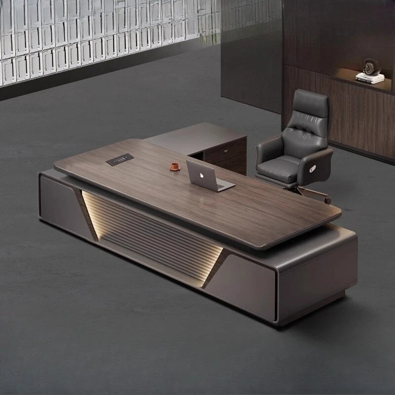 Luxury L Shaped OfficeDesks Home Office Writing Desk Modern Computer Desks With Drawers Mid Century Executive Desk Accessories
