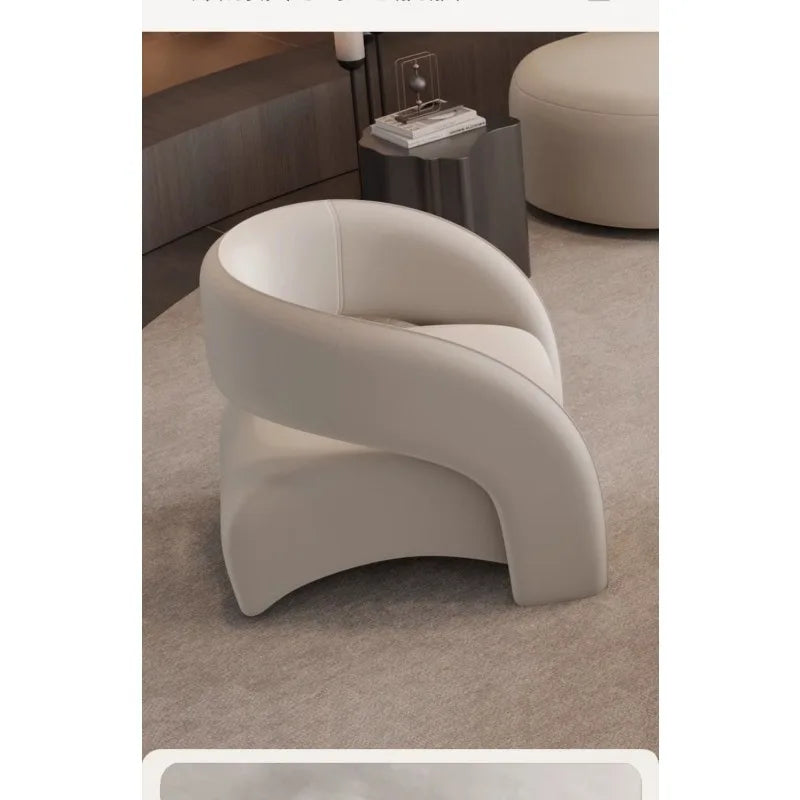 Beauty salon clubhouse lounge area curved sofa coffee table combination