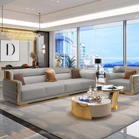 Modern Chesterfield Villa Sofa Royal Living Room Sofas Leather Full Set of Couches Decor Home Sofa Living Room Luxury Furniture